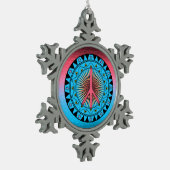 Friede ~ Sun Schneeflocken Zinn-Ornament (Links)