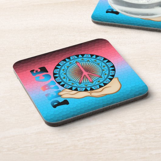 Friede ~ Sun Untersetzer (Linke Seite)