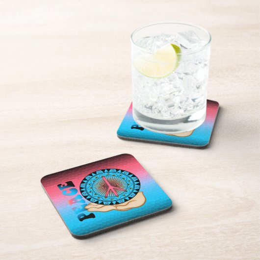 Friede ~ Sun Untersetzer (Rechte Seite)