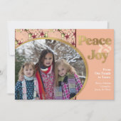 Friede und Freude: Pink Gold Glitzer Weihnachten (Vorderseite)