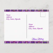 Friede und Freude Pink Weihnachten Postkarte (Rückseite)