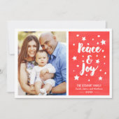 Friede und Freude Wasserfarbe Frohe Weihnachten Fo (Vorderseite)