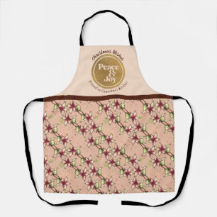 Friede und Freude Weihnachten: Rosa & Gold Oma Schürze