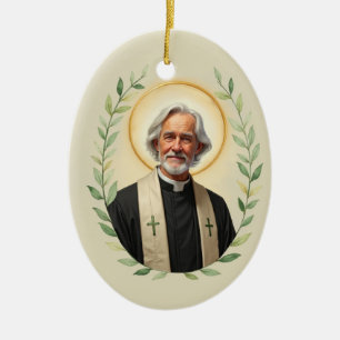 Friede und Segen Gottes für den heiligen Johannes Keramik Ornament