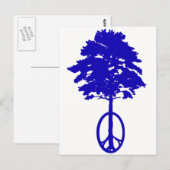 Friede von Blau Postkarte (Vorne/Hinten)