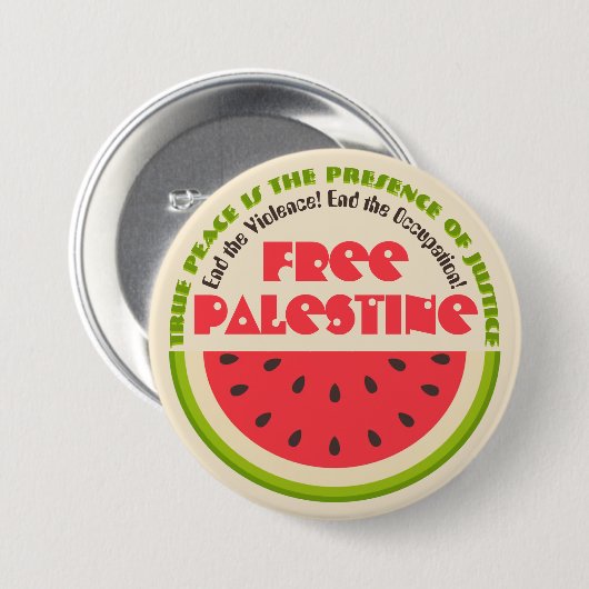 Friede von Watermelon Button (Vorne & Hinten)