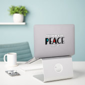 Frieden 2 aufkleber (Laptop auf Schreibtisch)