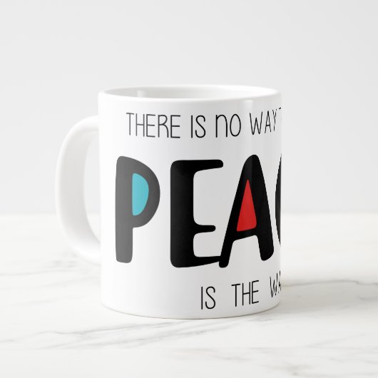 Frieden 2 Jumbo-Tasse (Vorderseite Links)