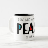 Frieden 2 zweifarbige tasse (Vorderseite Links)
