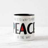 Frieden 2 zweifarbige tasse (Mittel)