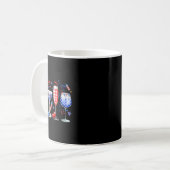 Frieden 4. Juli Flaggengetränk Kaffeetasse (Vorderseite Links)