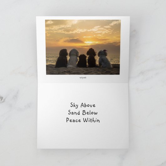 Frieden am Strand Karte (Innenseite)