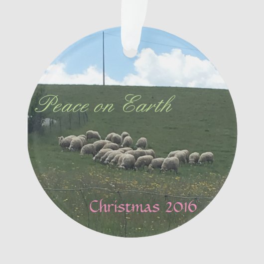 Frieden am Weihnachten Ornament (Vorderseite)
