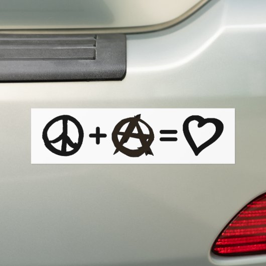 Frieden + Anarchie = Liebe Autoaufkleber (Auf Auto)