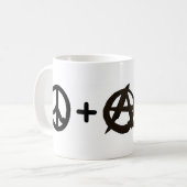Frieden + Anarchie = Liebe Kaffeetasse (Vorderseite Links)
