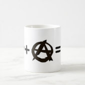 Frieden + Anarchie = Liebe Kaffeetasse (Mittel)