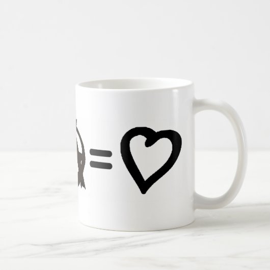 Frieden + Anarchie = Liebe Kaffeetasse (Rechts)