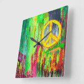 Frieden auf dem Times Square Quadratische Wanduhr (Winkel)