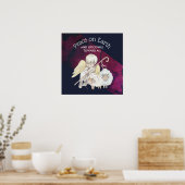Frieden auf Eath und guter Wille hin zum Allshirte Poster (Küche)