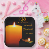 Frieden auf Erden, guter Wille für die Menschen Pappteller (Party)