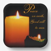 Frieden auf Erden, guter Wille für die Menschen Pappteller (Vorderseite)