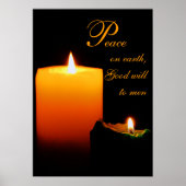 Frieden auf Erden, guter Wille für die Menschen Poster (Vorne)