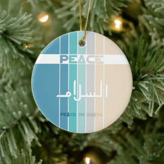 Frieden auf Erden Keramik Ornament