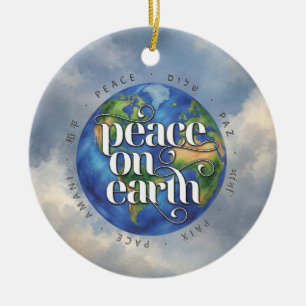 Frieden auf Erden Keramik-Weihnachtsbaumschmuck Keramik Ornament