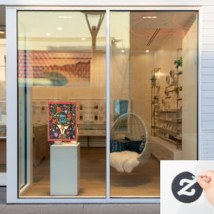 Frieden auf Erden Rentiere! „Inspirivity“ Fenstera Fensteraufkleber