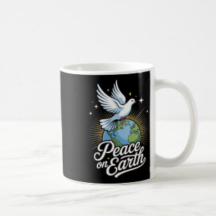 Frieden auf Erden Taube und Globus Glaube Weihnach Kaffeetasse