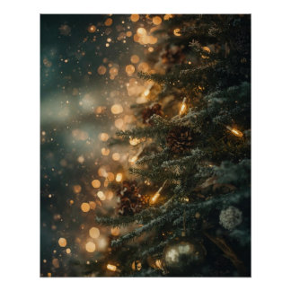 „Frieden auf Erden“ Vintage-Weihnachtsplakat Poster