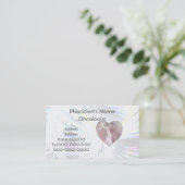 Frieden auf himmlische Flügel-rosa Visitenkarte (Stehend Vorderseite)