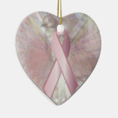Frieden auf himmlischen Flügeln rosa Keramik Ornament (Rechts)