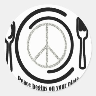 Frieden auf Plakatklebern Runder Aufkleber