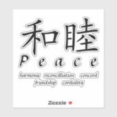 Frieden Aufkleber (Blatt)