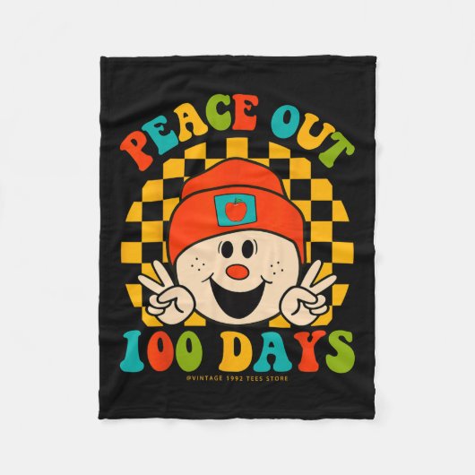 Frieden aus 100 Tagen Schullehrer Student Augen Fleecedecke (Vorderseite)