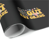 Frieden aus 1. Klasse Groovy letzten Schultag Geschenkpapier (Rolleneckpunkt)