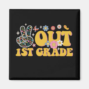 Frieden aus 1. Klasse Groovy letzten Schultag Magnet