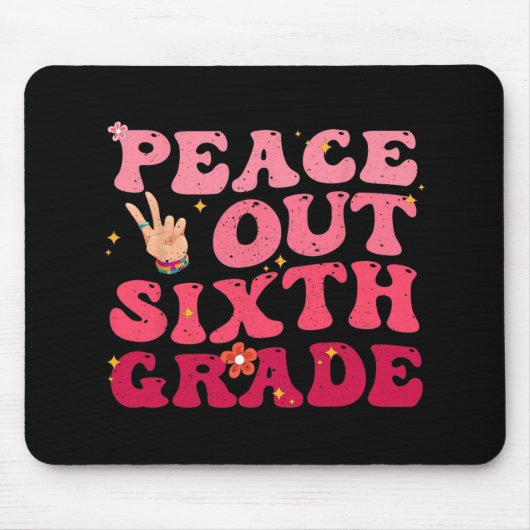 Frieden aus 6. Klasse letzten Schultag Kind Mousepad (Vorne)
