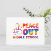 Frieden aus der Mittelschule Gefärbte Krawatte am Einladung (Stehend Vorderseite)