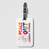Frieden aus der Mittelschule Gefärbte Krawatte am  Gepäckanhänger (Vorderseite Vertikal)