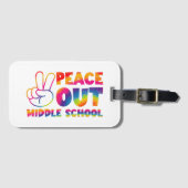 Frieden aus der Mittelschule Gefärbte Krawatte am Gepäckanhänger (Vorderseite (Horizontal))
