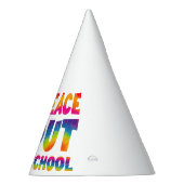 Frieden aus der Mittelschule Gefärbte Krawatte am Partyhütchen (Rechts)