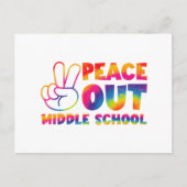 Frieden aus der Mittelschule Gefärbte Krawatte am Postkarte (Vorderseite)