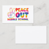 Frieden aus der Mittelschule Gefärbte Krawatte am Visitenkarte (Vorne/Hinten)