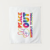 Frieden aus der Mittelschule Gefärbte Krawatte am  Wandteppich (Vorderseite)