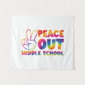 Frieden aus der Mittelschule Gefärbte Krawatte am Wandteppich (Vorderseite (Horizontal))