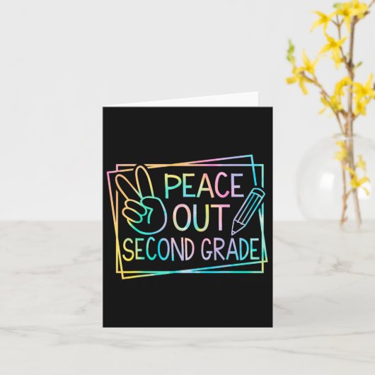 Frieden aus der zweiten Klasse letzten Schulsommer Karte (Gelbe Blume)