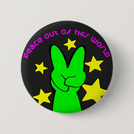Frieden aus dieser Alien Button