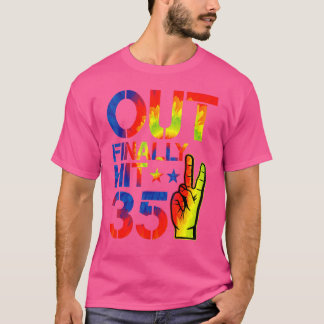 Frieden aus Endlich trifft 35 Jahre alt 35. Geburt T-Shirt
